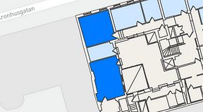 
							Planritning för Regus Östra Hamngatan, 2 privata rum, 63 m²