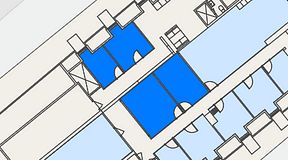 
							Planritning för Spaces Gamla Stan, 4 privata rum, 57 m²