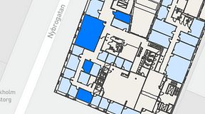 
							Planritning för Regus Östermalmstorg, 4 privata rum, 90 m²