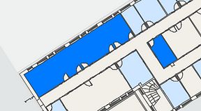 
							Planritning för Regus Kistagången 20b, 2 privata rum, 85 m²