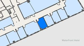 
							Planritning för United Spaces Waterfront Klarabergsviadukten, 1 privata rum, 10 m²