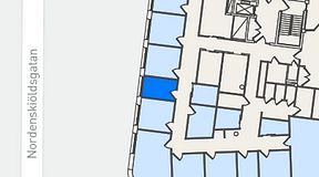 
							Planritning för United Spaces Nordenskiöldsgatan 24, 1 privata rum, 9 m²