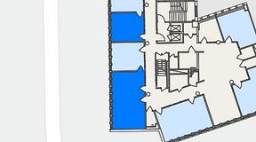 
							Planritning för Flexiwork Kollektivet, 2 privata rum, 52 m²