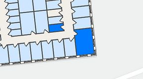 
							Planritning för QuickOffice Kista, 2 privata rum, 26 m²