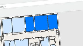 
							Planritning för KG10 Kungsgatan 8, 3 privata rum, 61 m²