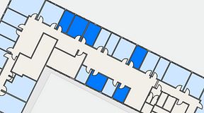 
							Planritning för Quick Office Älvsjö, 5 privata rum, 63 m²