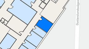 
							Planritning för Kontoret Alvik, 1 privata rum, 18 m²