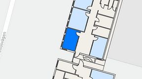 
							Planritning för FASTOFFICE Tellusvägen 43 Vallentuna, 1 privata rum, 14 m²