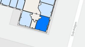 
							Planritning för Quick Office Danderyd, 1 privata rum, 20 m²