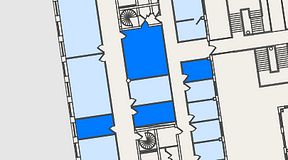 
							Planritning för Spaces Nordenskiöldsgatan, 4 privata rum, 64 m²