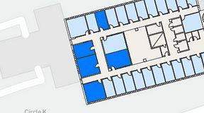 
							Planritning för Regus Lidingö, 5 privata rum, 86 m²