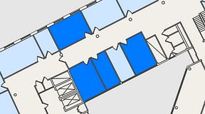 Planritning för Convendum Spårvagnshallarna, 4 privata rum, 75 m²