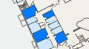 
							Planritning för Genetor K6, 4 privata rum, 57 m²