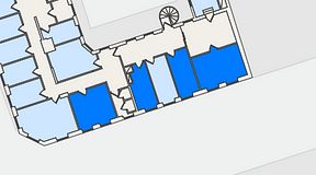 
							Planritning för Regus Adelgatan 21, 4 privata rum, 55 m²