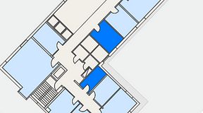 
							Planritning för Dockside Office & Coworking, 2 privata rum, 23 m²