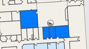 
							Planritning för FirstOffice Säveån, 4 privata rum, 74 m²