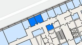 
							Planritning för Spaces Lindholmen, 2 privata rum, 23 m²
