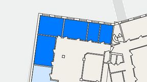 
							Planritning för THE WORKS Medborgarplatsen, 5 privata rum, 91 m²