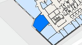 
							Planritning för United Spaces Helsingborg, 1 privata rum, 41 m²