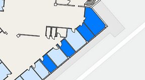 
							Planritning för Spaces Helsingborg Väla, 4 privata rum, 49 m²
