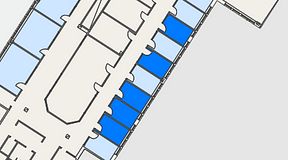 
							Planritning för Easy Office Skarpnäck, 5 privata rum, 40 m²