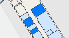 Planritning för FASTOFFICE S:t Olofsgatan, 3 privata rum, 46 m²