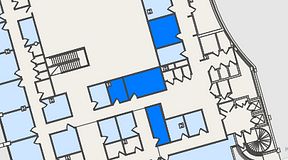 
							Planritning för United Spaces Östra Hamngatan, 4 privata rum, 53 m²