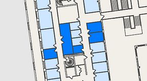 
							Planritning för Spaces Nordenskiöldsgatan, 5 privata rum, 51 m²