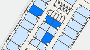 
							Planritning för Convendum Sundbyberg, 4 privata rum, 42 m²