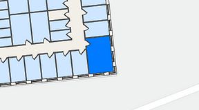 
							Planritning för QuickOffice Kista, 1 privata rum, 23 m²