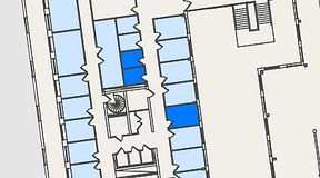 
							Planritning för Spaces Nordenskiöldsgatan, 3 privata rum, 19 m²