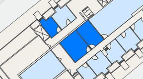 
							Planritning för Spaces Gamla Stan, 3 privata rum, 44 m²