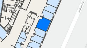 
							Planritning för Spaces Göteborg Gamlestan, 1 privata rum, 18 m²