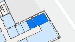 
							Planritning för United Spaces Waterfront Klarabergsviadukten, 2 privata rum, 34 m²