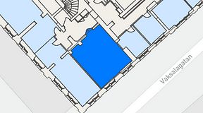 
							Planritning för United Spaces Uppsala, 1 privata rum, 41 m²