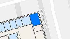 
							Planritning för THE WORKS Medborgarplatsen, 1 privata rum, 22 m²