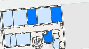 
							Planritning för KG10 Kungsgatan 8, 3 privata rum, 45 m²