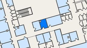 
							Planritning för United Spaces Östra Hamngatan, 1 privata rum, 8 m²