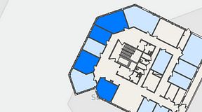 
							Planritning för FASTOFFICE Nymärsta Torg 6, 4 privata rum, 66 m²