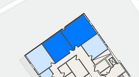 
							Planritning för FirstOffice Västra Hamnen, 2 privata rum, 61 m²