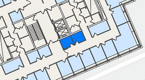 
							Planritning för Spaces Lindholmen, 2 privata rum, 12 m²