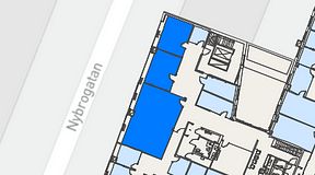 
							Planritning för Regus Östermalmstorg, 3 privata rum, 97 m²