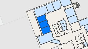 Planritning för FASTOFFICE Fyrisborgsgatan, 3 privata rum, 35 m²