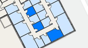 
							Planritning för Spaces Hyllie Vista, 3 privata rum, 35 m²