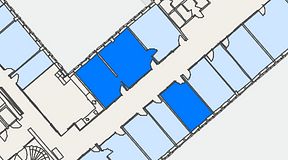 Planritning för Regus Svetsarvägen 15, 2 privata rum, 64 m²