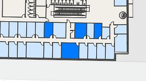 
							Planritning för Regus Mariestad, 4 privata rum, 67 m²