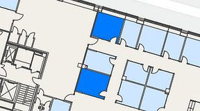 
							Planritning för Spaces Umami Park Sundbyberg, 2 privata rum, 34 m²