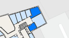 Planritning för iOffice Kungsgatan 37, 2 privata rum, 27 m²