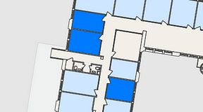
							Planritning för FASTOFFICE Dalénum Lidingö, 3 privata rum, 34 m²