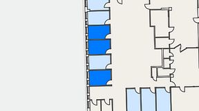 
							Planritning för Regus Gastelyckan Lund, 3 privata rum, 25 m²